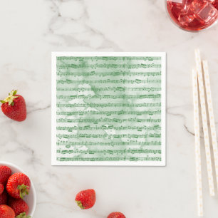 Musical notes watercolor napkin