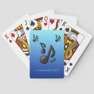 Musical Notes with funny slogan Playing Cards