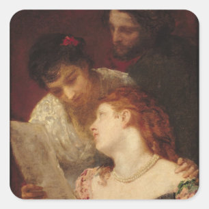 Musical Party, 1874 Square Sticker