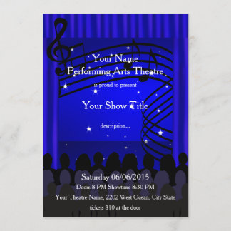 Musical Performing Arts Music Stage Show Invite