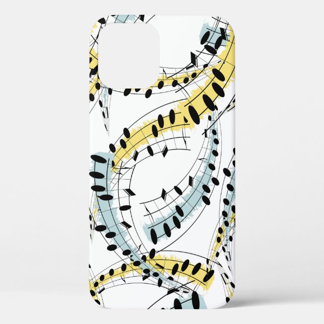 Musical Phrases: Cheerful White Background. Case-Mate iPhone Case (Back)