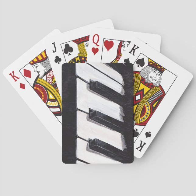 Musical Piano Keyboard Playing cards (Back)