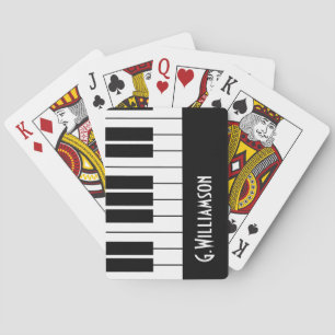 Musical Piano Keys Add Your Name Playing Cards