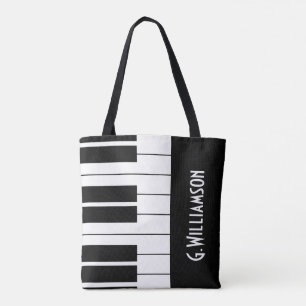 Musical Piano Keys Add Your Name Tote Bag