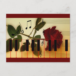 Musical Piano Keys Postcard