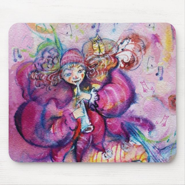 MUSICAL PINK CLOWN MOUSE PAD (Front)