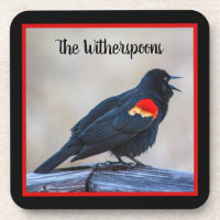 Musical Redwing Blackbird in a Marsh