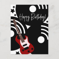 Musical Rock Star Electric Guitar Birthday