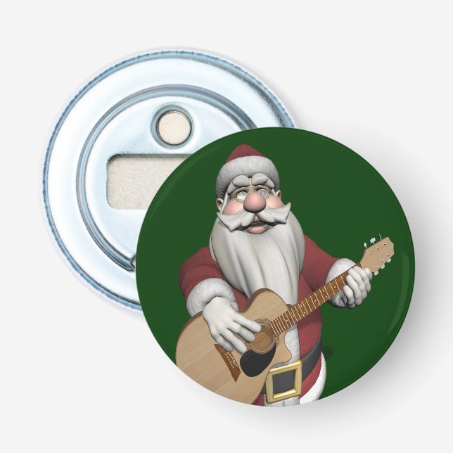 Musical Santa Claus Playing Christmas Songs Bottle Opener (Front)