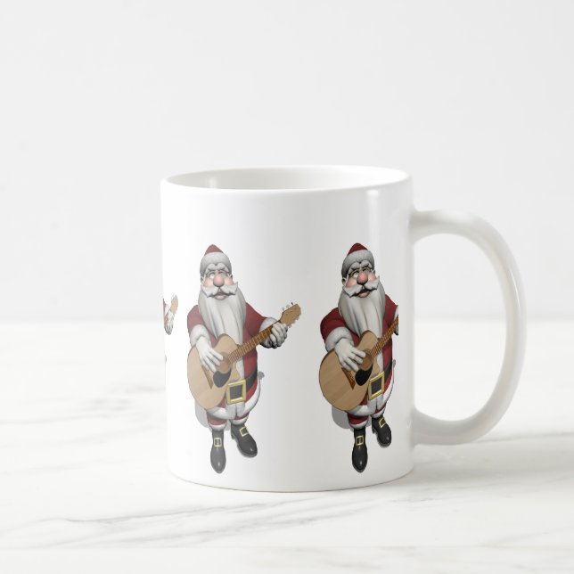Musical Santa Claus Playing Christmas Songs Coffee Mug (Right)