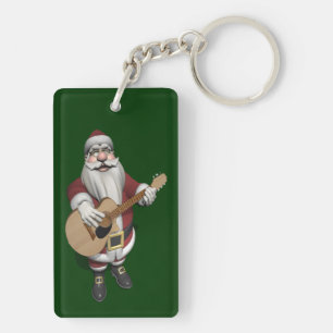 Musical Santa Claus Playing Christmas Songs Keychain