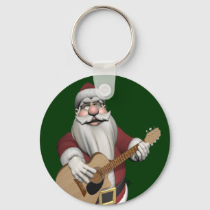 Musical Santa Claus Playing Christmas Songs Keychain