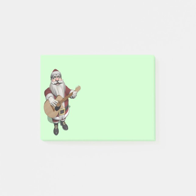Musical Santa Claus Playing Christmas Songs Post-it Notes (Front)