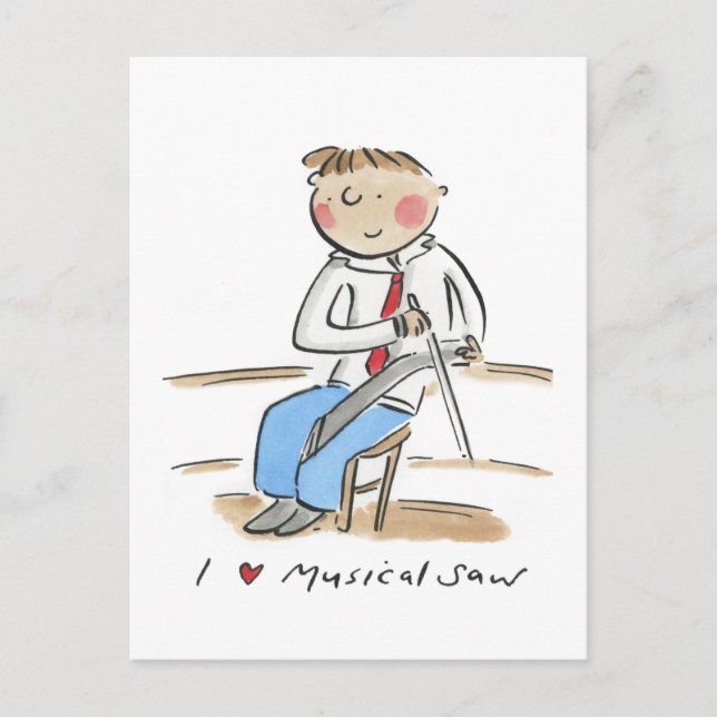 Musical Saw Postcard (Front)