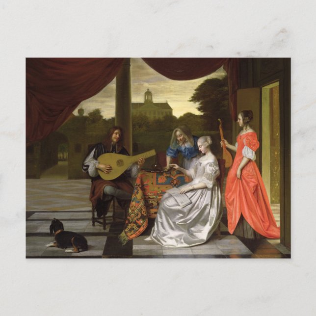 Musical Scene in Amsterdam Postcard (Front)