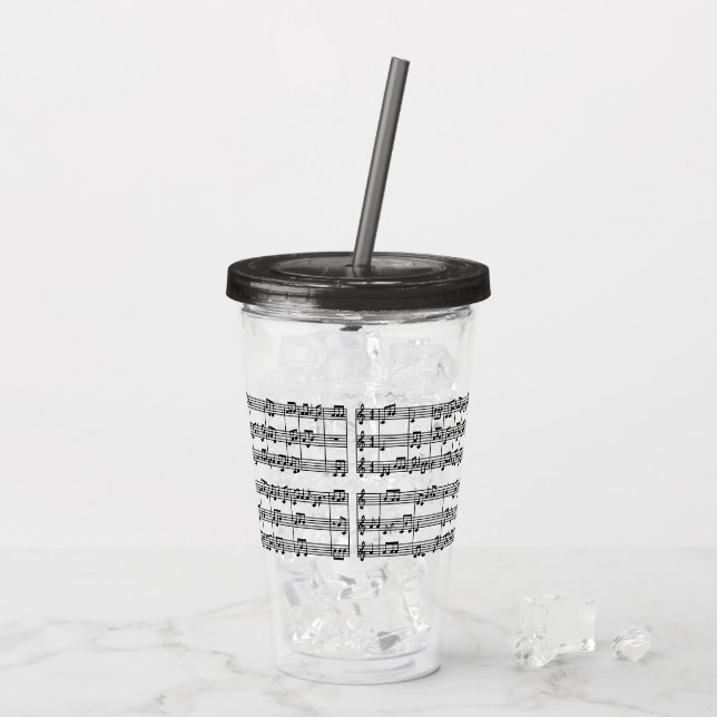 Musical Score Acrylic Tumblers (Back Ice)