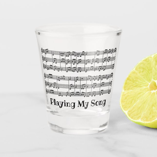 Musical Score Design Shot Glass (Front)