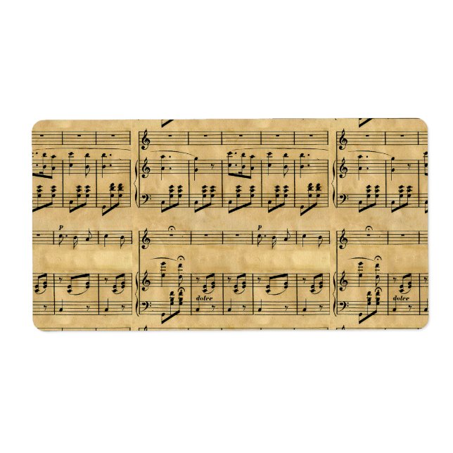 Musical Score Old Parchment Paper Design (Front)