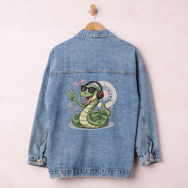 Musical Snake Vibes Denim Jacket (Hangar)