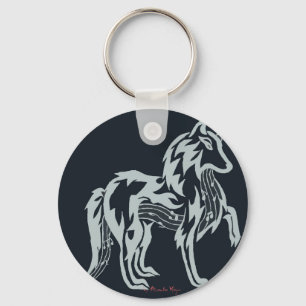 Musical Spirit Wolf Keychain