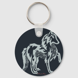 Musical Spirit Wolf Keychain