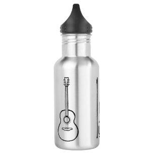 musical stringed instrument water bottle