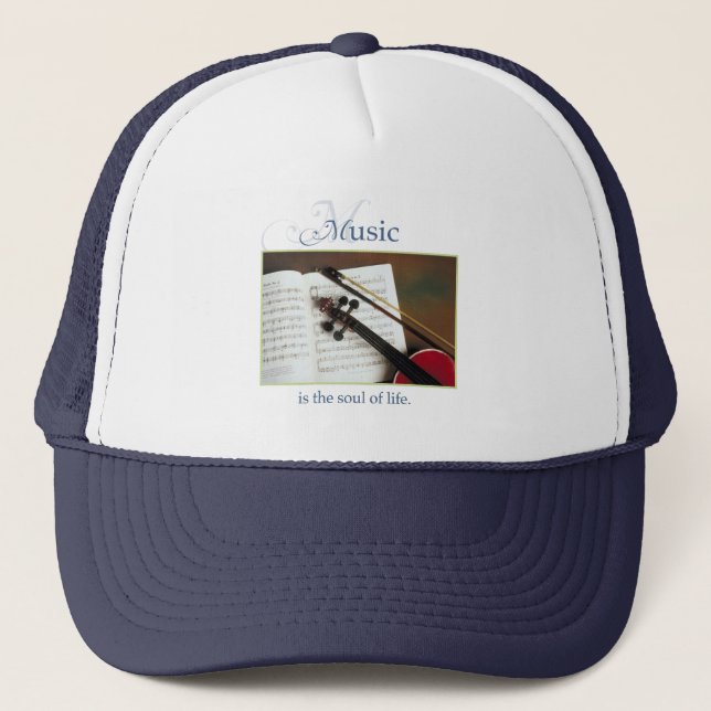 Musical Strings, The Soul of Life, Traditional Trucker Hat (Front)