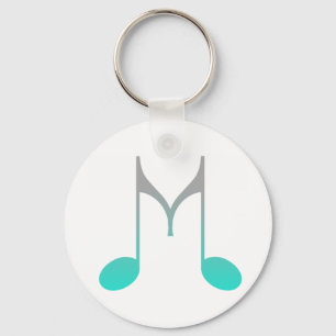 Musical Symbol "M" Keychain