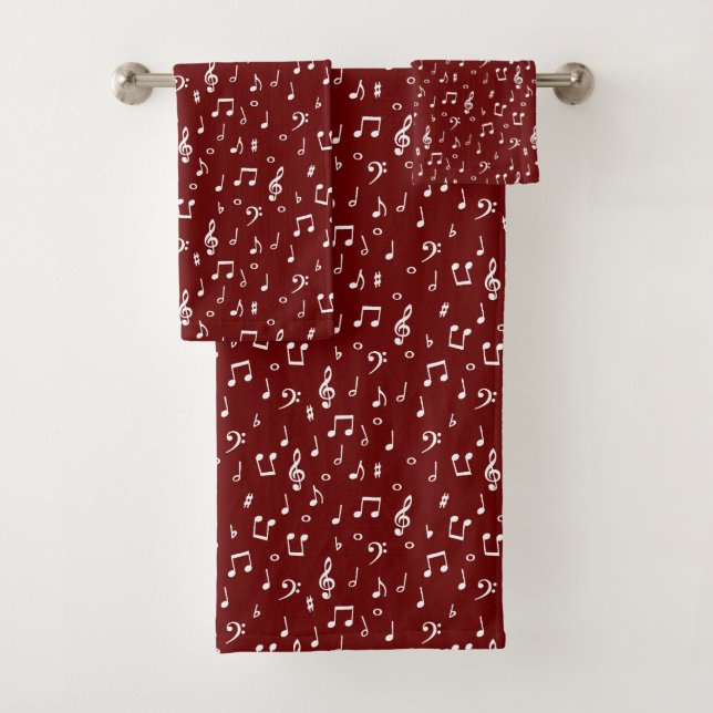 musical symbols bath towel set (Insitu)
