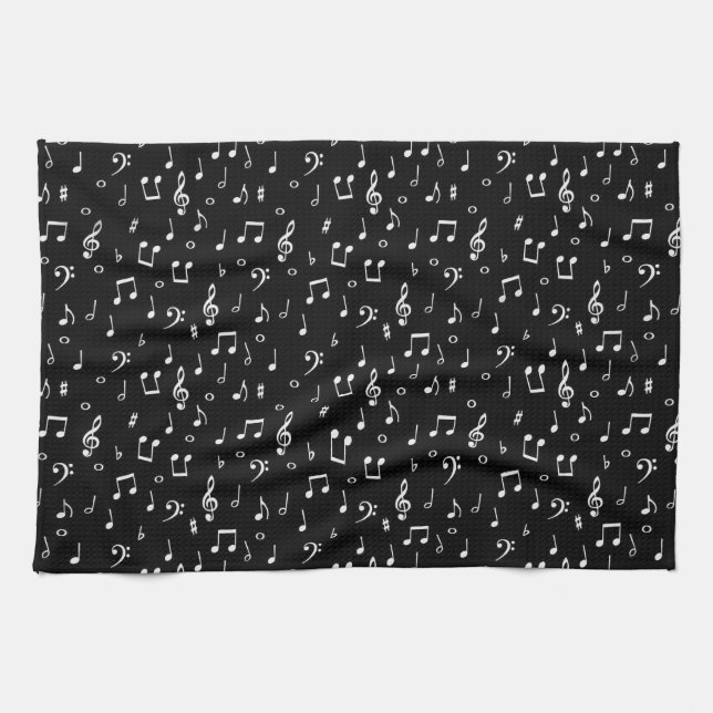 musical symbols kitchen towel (Horizontal)