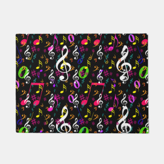 Musical Symbols Pattern Design Doormat