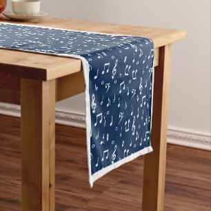 musical symbols short table runner