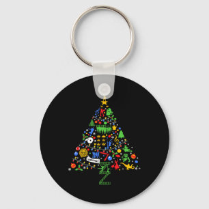 Musical Theater Christmas Tree  Keychain