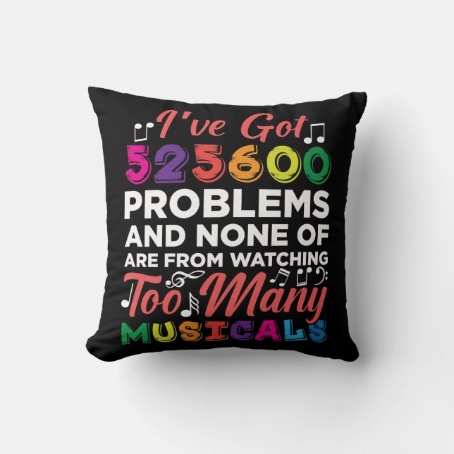 Musical Theatre Problems Broadway Singer actors Throw Pillow (Front)
