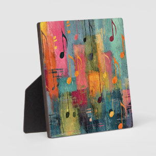 Musical Theme Abstract Art Plaque