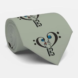 Musical Tie-- Clef Note -Bass Treble Note Tie