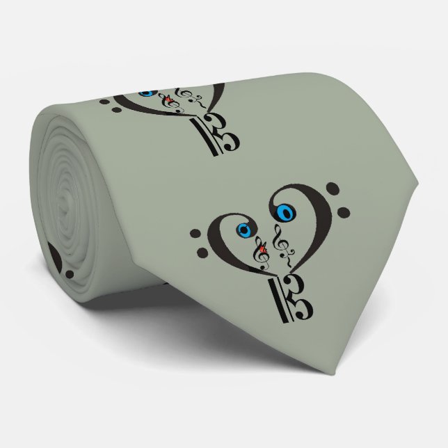 Musical Tie-- Clef Note -Bass Treble Note Tie (Rolled)