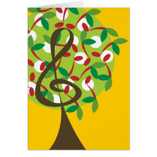 Musical Treble Cherry Notes Arbre Whimsical Nature