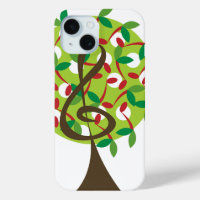 Musical Treble Cherry Notes Tree Whimsical Nature