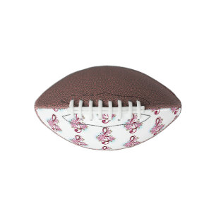 Musical treble clef notes with Sakura flowers Football