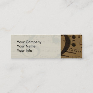 Musical Treble Clef Sheet Music Classic Mini Business Card