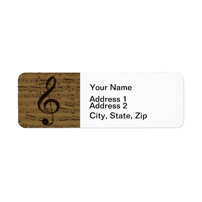 Musical Treble Clef Sheet Musique Classique (Devant)
