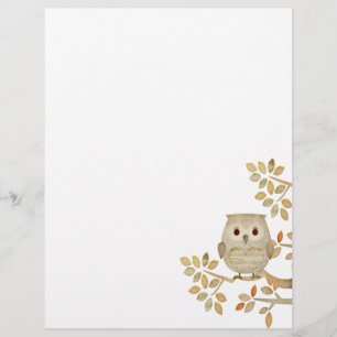 Musical Tree Owl Letterhead