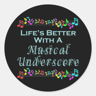 Musical Underscore Stickers