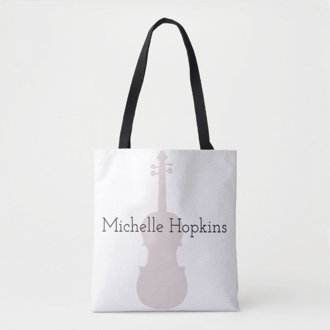 Musical Violin Classical Music Personalized  Tote Bag (Front)