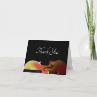 Musical Violin Elegant Script Black White