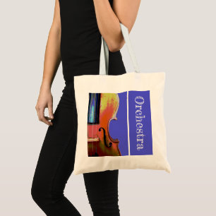 Musical Violin Orchestra Purple  Tote Bag