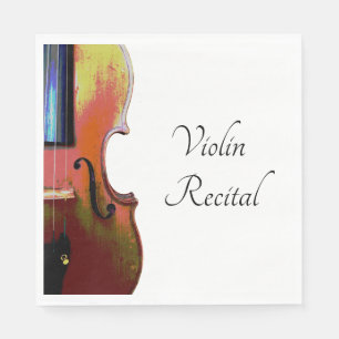 Musical Violin Recital Elegant Classical Music Napkin