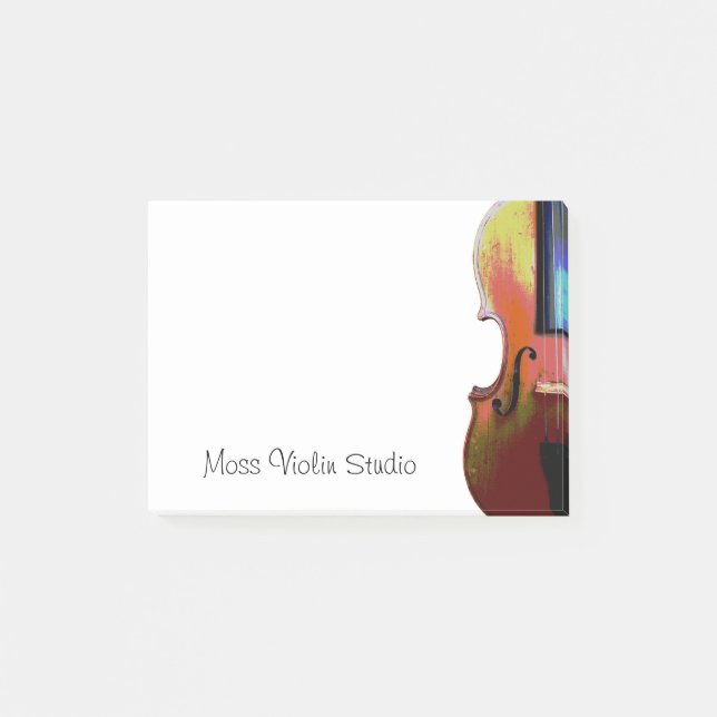 Musical Violin Studio Cute Typography  Post-it Notes (Front)