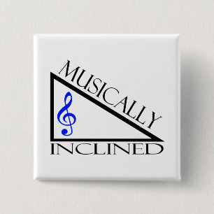Musically Inclined 2 Inch Square Button